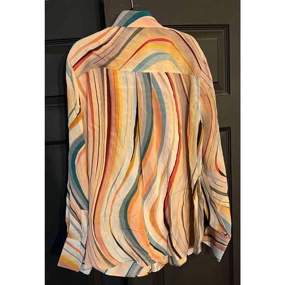 Paul Smith Women's Swirl Button Down Shirt -S - Picture 4 of 8